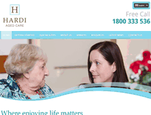Tablet Screenshot of hardiagedcare.com.au